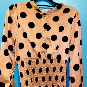 polka dot blouse